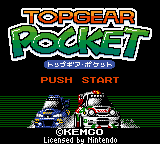 Top Gear Pocket title screen for GameBoy Color